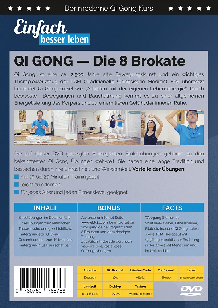 DVD Qi Gong Kurs - Die 8 Brokate