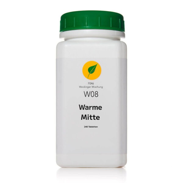 TCM Kräutermischung W08 — Warme Mitte von Dr. Weidinger — 240 Tabletten