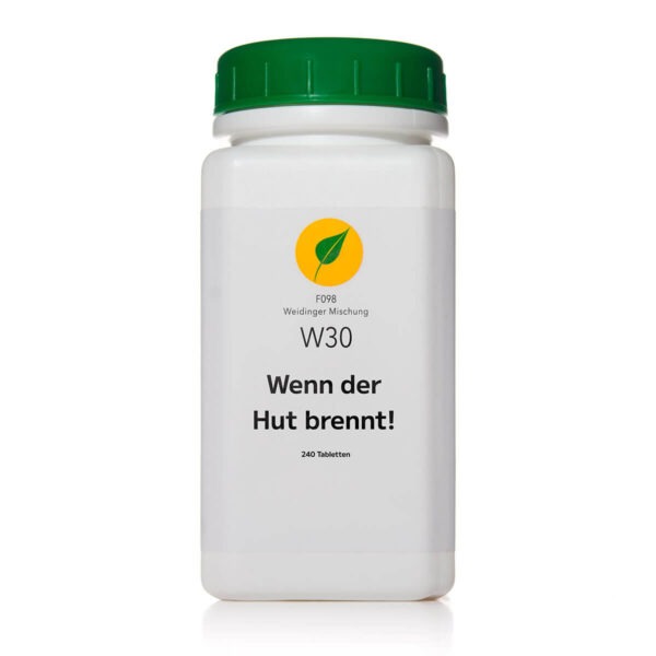 TCM Kräutermischung W30 — Wenn der Hut brennt von Dr. Weidinger — 240 Tabletten
