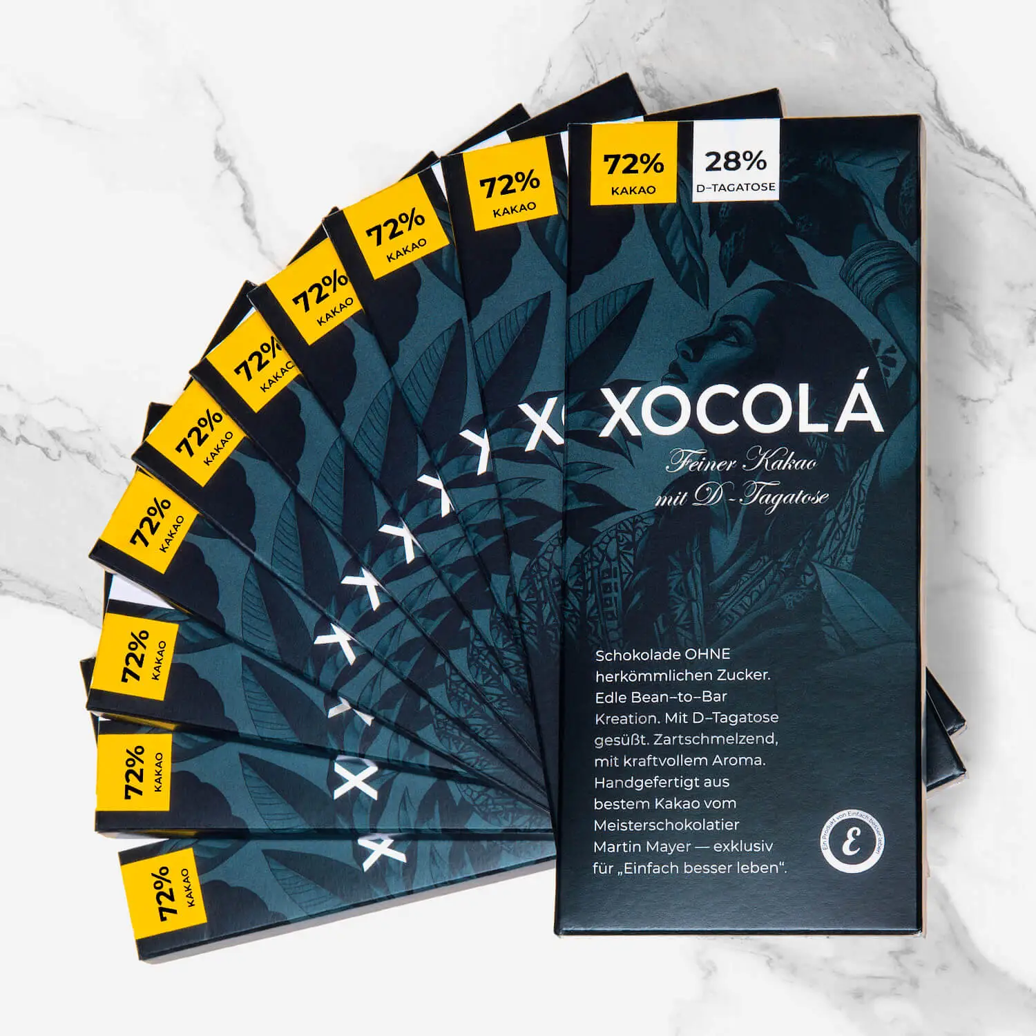 Produktfoto von XOCOLÁ, die gesunde Schokolade, 10er Packung