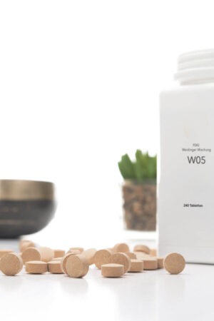 Weidinger W05 — geöffnete Dose mit ausgeschütteten Presslingen